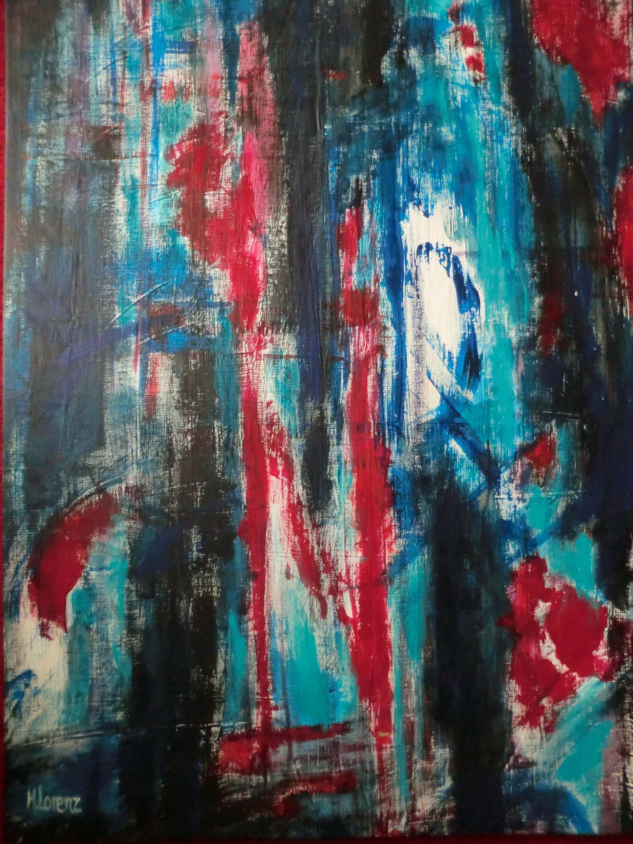 Abstrait III, Acrylique sur toile, 2016, 81X100